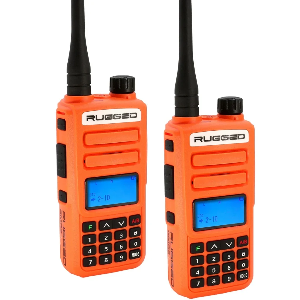 Two 2-way radios for camping and hiking by Rugged Radios 